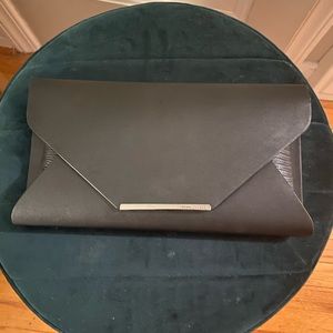 Black BCBG Max Azria Envelope Clutch.  EUC.